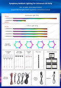 Universal 22 in 1 Symphony LED Car Interior Ambient Light 256 Color