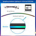 Dashboard Surrounding Ambient Light under Windscreen 150Cm Length Fit All Car Model Interior Light Accessories