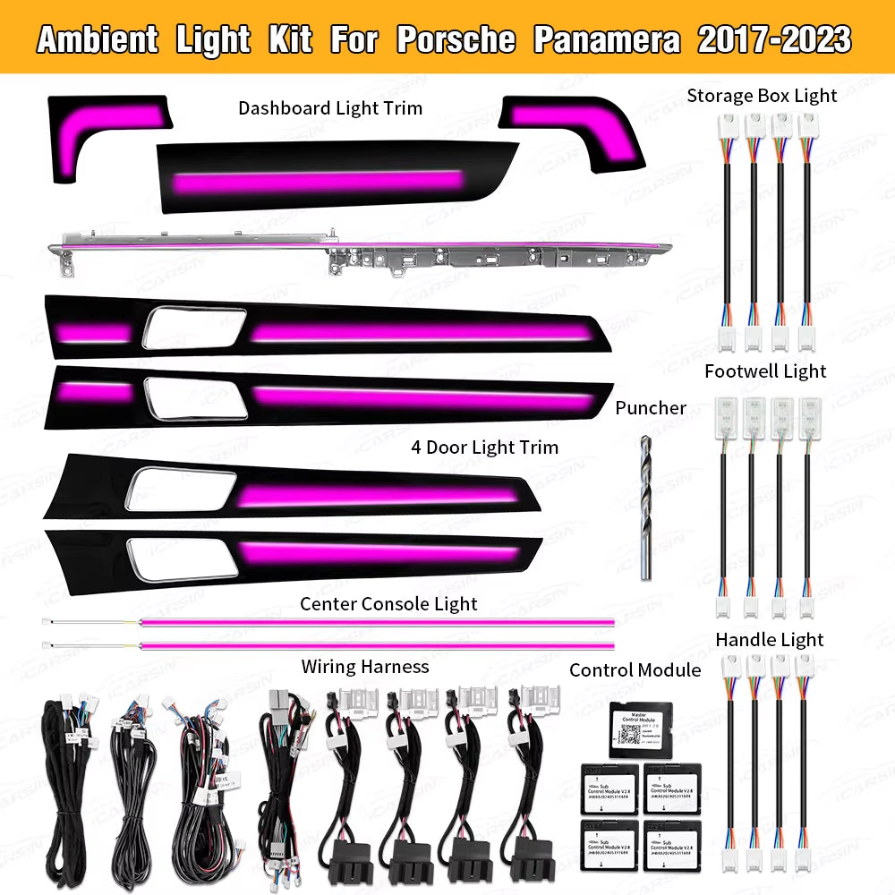 Light for Porsche Panamera 971 2017+ LED Trim Panel Upgrade Kit