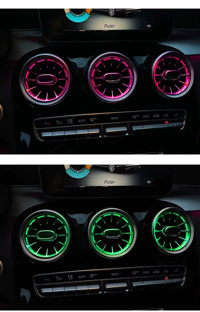 W205 X253 GLC Ambient Lighting Air Vent Light for Mercedes Benz C Class