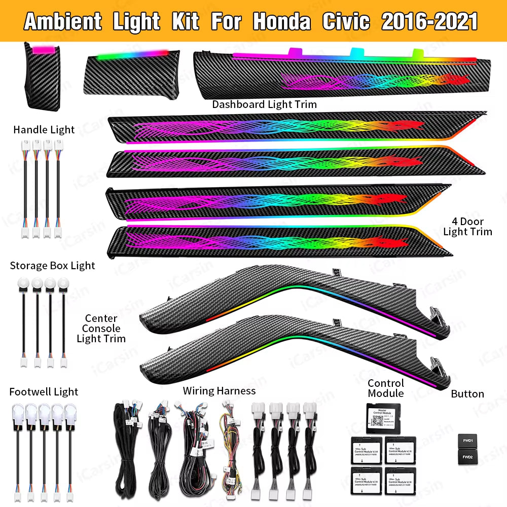 Ambient Light for Honda Civic 10Th Gen 2017 - 2020