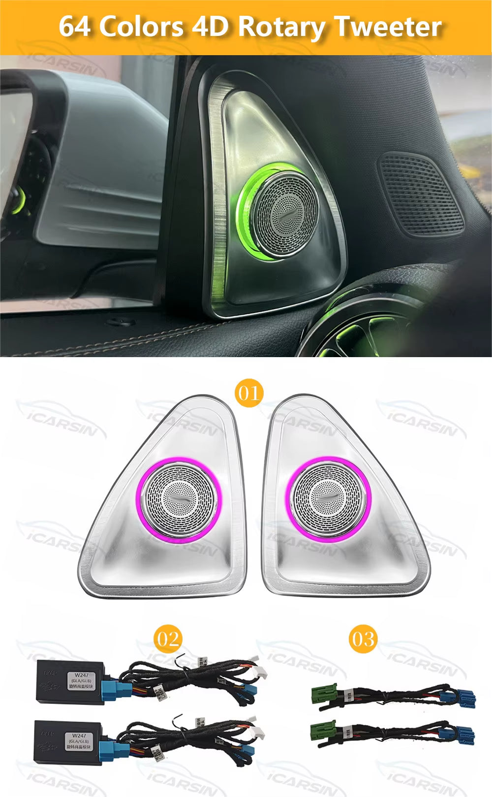 Lighting Upgrade Kit for W247 GLA GLB Class 2020-2023 H247 X247 Air Vent Light