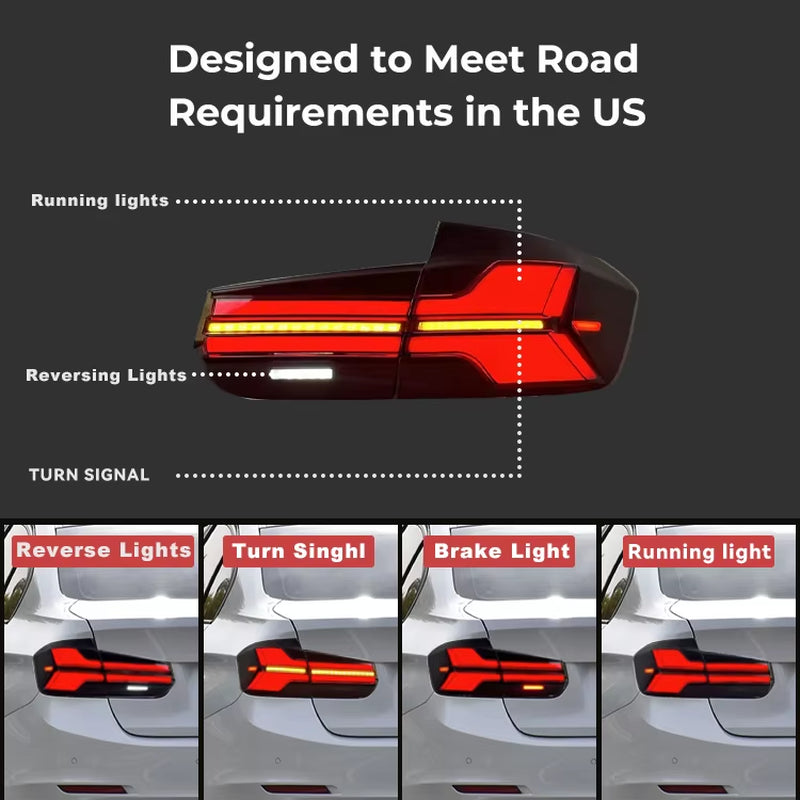 Rear Lamp for BMW 3 Series F30 F35 F80 to G05 Style LED Tail Lights Assembly 2013-2020 Modified 320I Rear 12V DRL