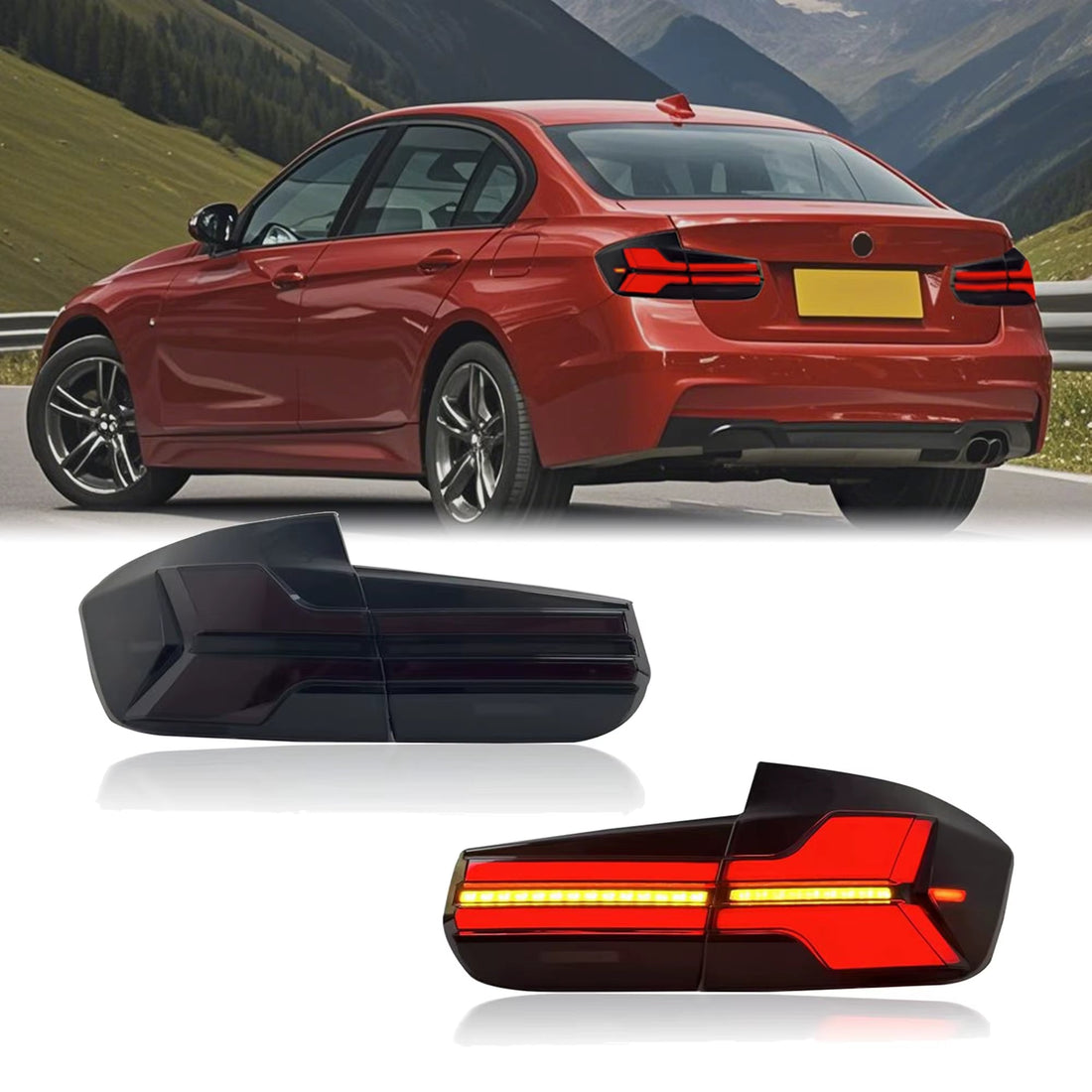 Rear Lamp for BMW 3 Series F30 F35 F80 to G05 Style LED Tail Lights Assembly 2013-2020 Modified 320I Rear 12V DRL