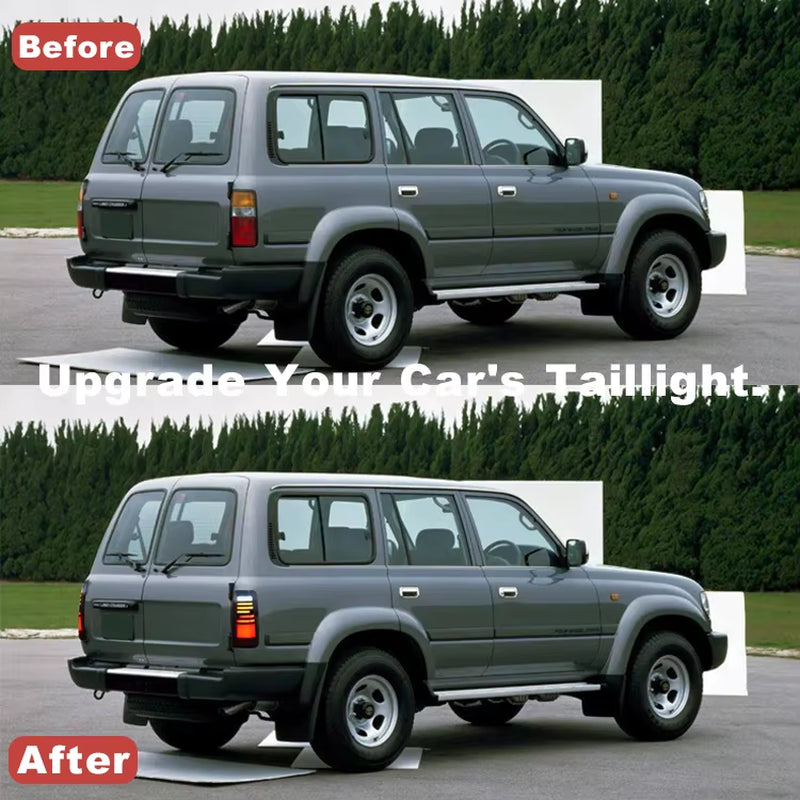 Toyota Land Cruiser 80 Series LC80 FJ80 FJ82 4X4 Offroad Led Tail Lamp Rear Lamps Taillights 1989 - 1997
