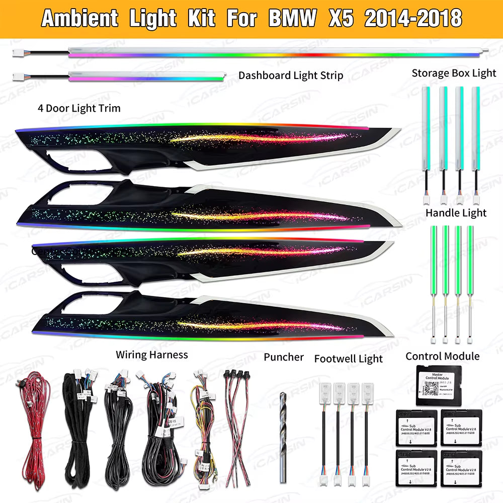 F15 F16 Ambient Lighting Star Kit for BMW X5 X6 2014 - 2018 Interior LED