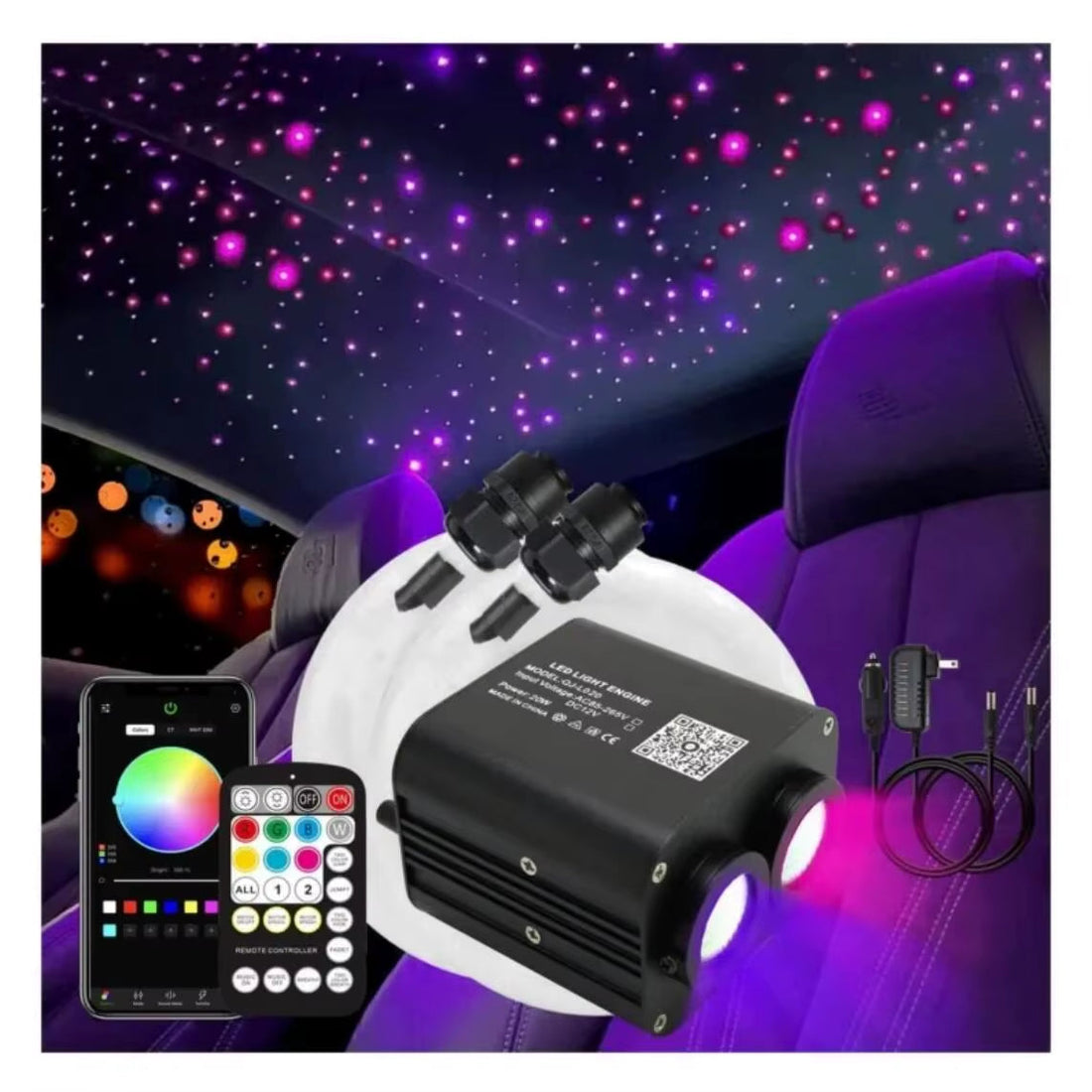 Twinkle Star Ceiling Lights Car Roof Sky Starry Ambient Light