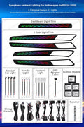 Ambient Lighting Kit for VW Golf 7 Mk7 Interior LED Light Trim Panel Accessories