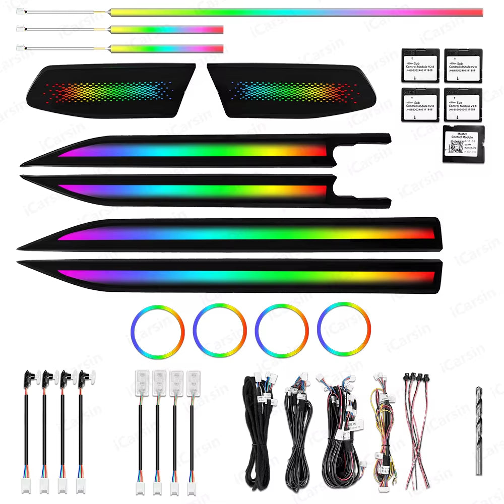 Led Car Interior Ambient Lighting for Ford Ranger 2023-2024