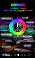 Universal 22 in 1 Symphony LED Car Interior Ambient Light 256 Color