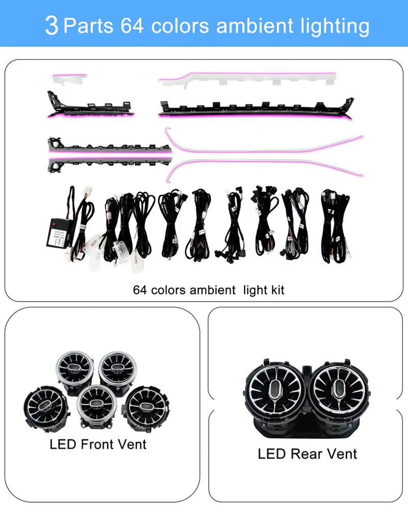 W177 Ambient Lighting Upgrade for Mercedes Benz a Class A200 A180